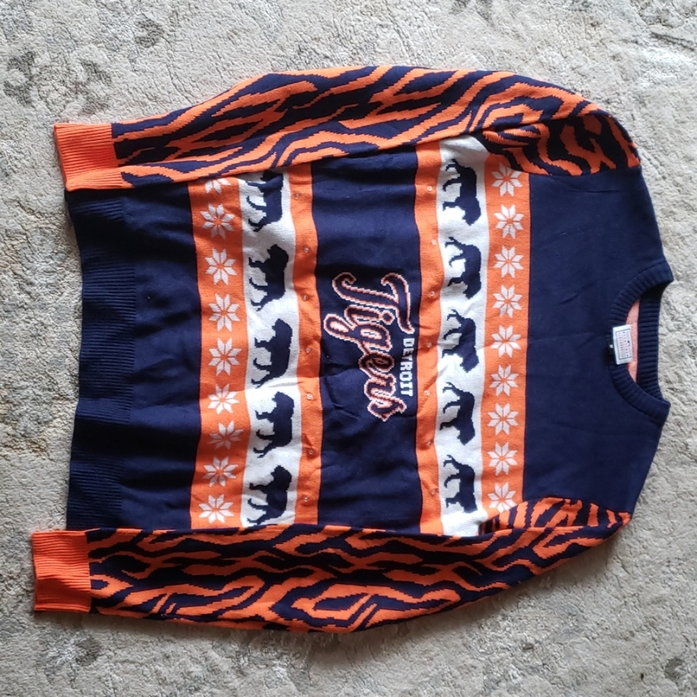 Detroit Tigers Light-Up Sweater Medium